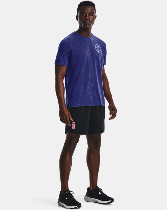 Men's UA Run Anywhere Short Sleeve, Blue, pdpMainDesktop image number 2